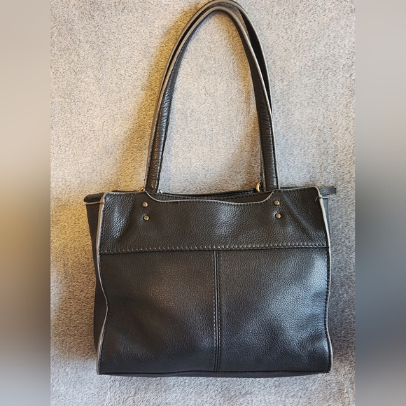 The Sak Black Leather Satchel Melrose Model - Picture 2 of 15